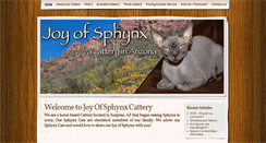 Desktop Screenshot of joyofsphynx.com